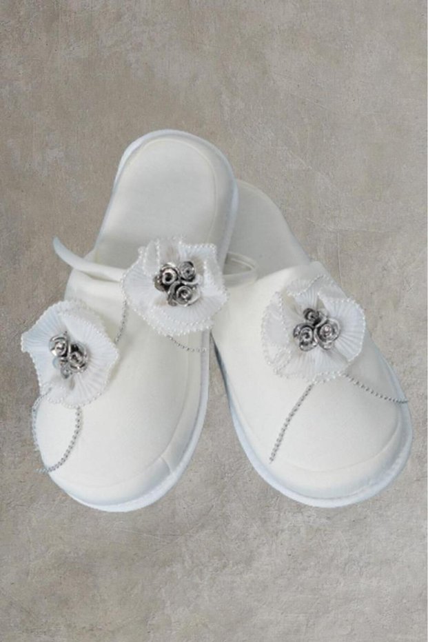 Mecit 0075 Ecru Maternity Slippers Crown Set