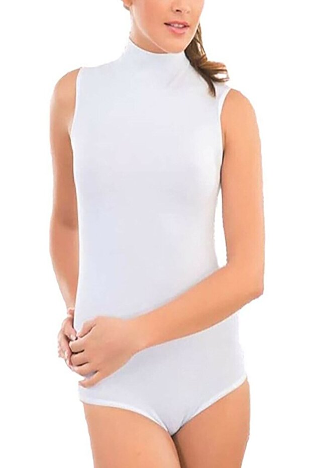Imer Turtleneck Sleeveless Snap Fastener Badi 9254