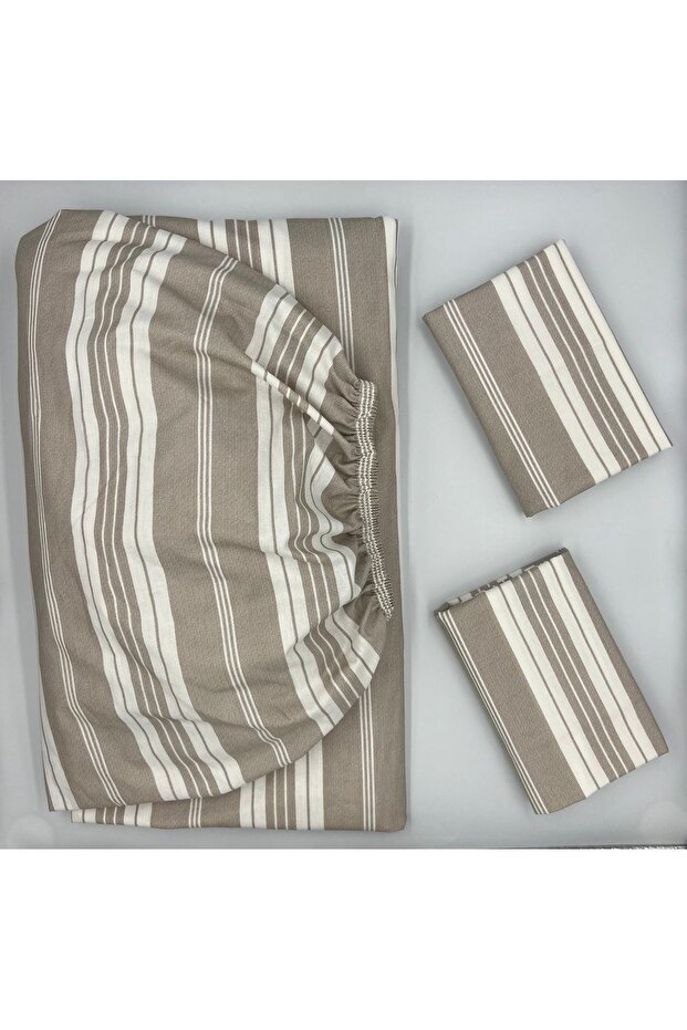 100% Cotton Fabric Fitted Sheet+Pillowcase Corner Depth 28-30 CM Soft Fabric New Season