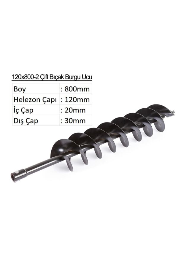 Çift Bıçak Toprak Burgu Ucu 12cm - 1