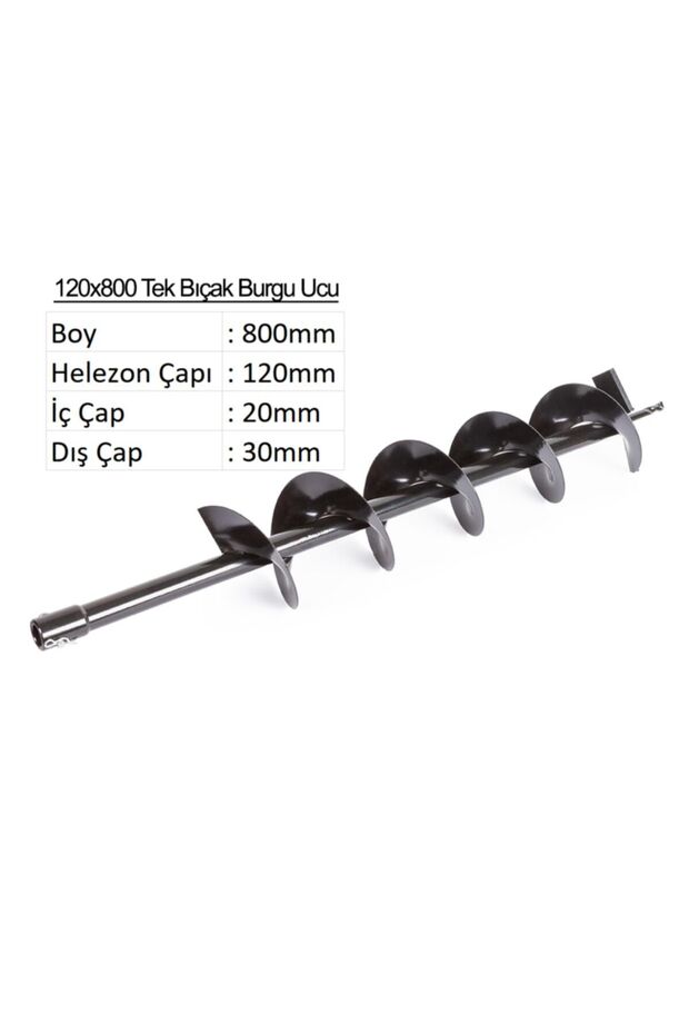 Tek Bıçak Toprak Burgu Ucu 12cm