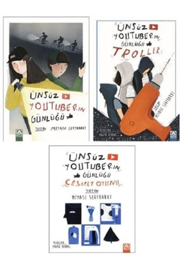 Ünsüz Youtuberın Günlüğü / Troller - Cesaret Oyunu - 3 Kitap Set - Miyase Sertbarut