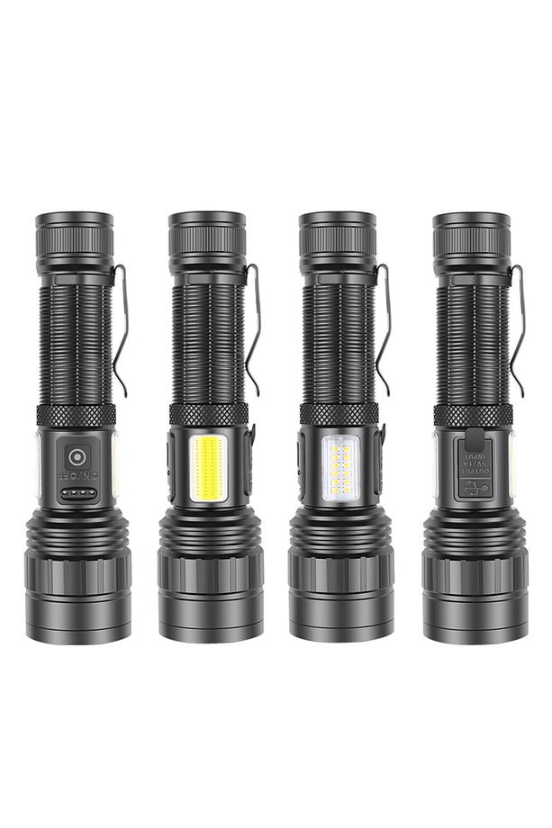 Ps-6153 10000 Lümen 30w Zoomlu Mıknatıslı Cob Led Powerbank Özellikli Şarjlı Profesyonel El Feneri - 4