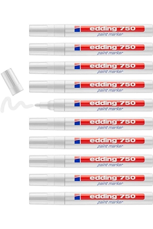 Markör Boya 2-4 Mm 750 Beyaz 10'lu Set