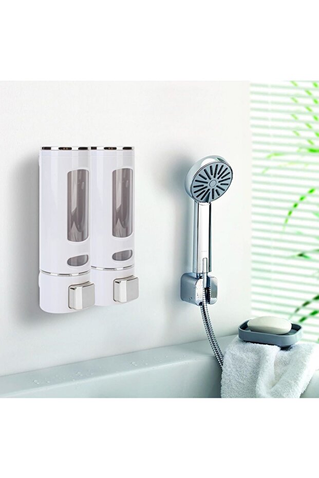 1 ADET 400 ML Şampuan Kutusu Losyon Duş Jeli Kabı, Banyo ve Mutfak İçin Manuel Duş Jeli Dispenseri - 5