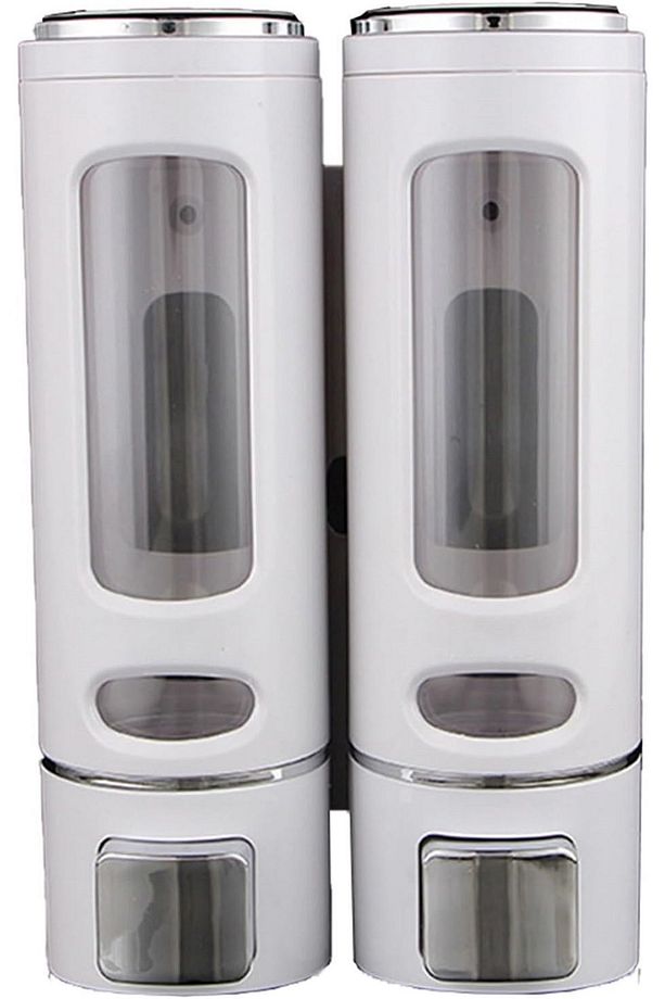 2 ADET 400 ML Sabun Dispenseri Duvara Monte Duş Şampuanlık Sıvı Sabun Banyo Tuvalet Aksesuarları - 7