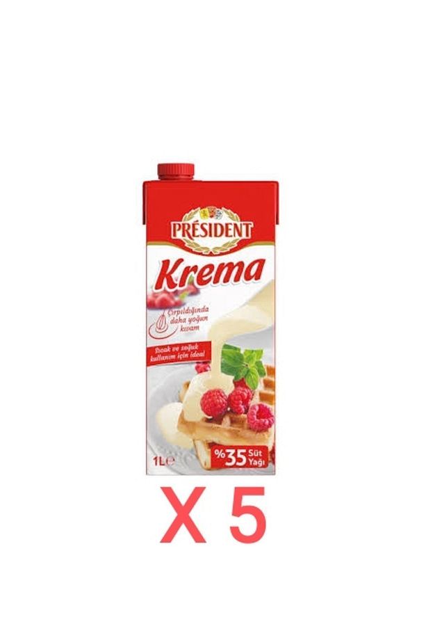 President Krema 1 lt X 5 adet - 1