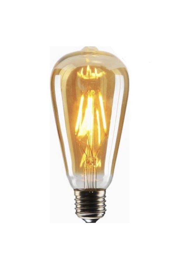 1 Adet 6W St64 Rustik Led Ampul Edison Tip E27 Amber Cam Tasarruflu Dekoratif Vintage Aydınlatma - 1