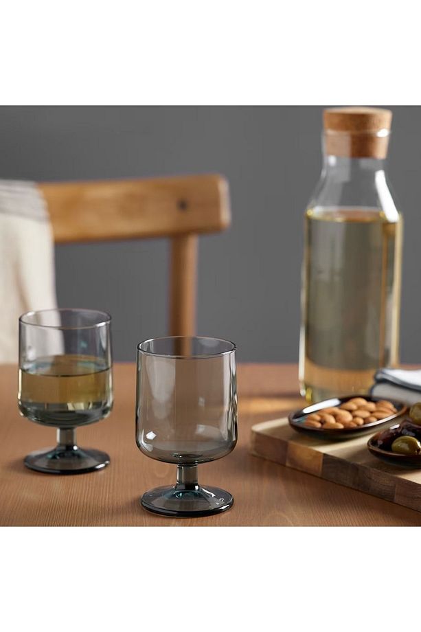 Ombonad 4'lü Kadeh Tatlı Bardağı Magnolya Cup Gri 320 Ml - 2