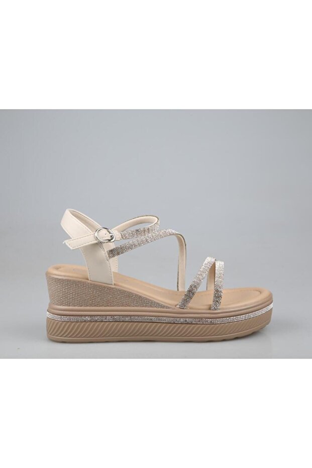 24y429-1 Beige Women's Sandals