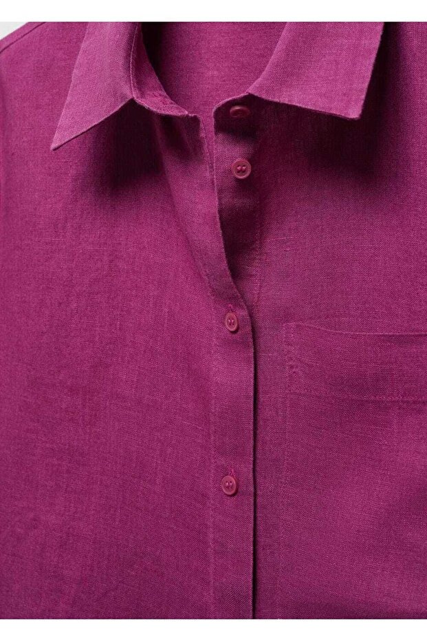 %100 keten gömlek - 6