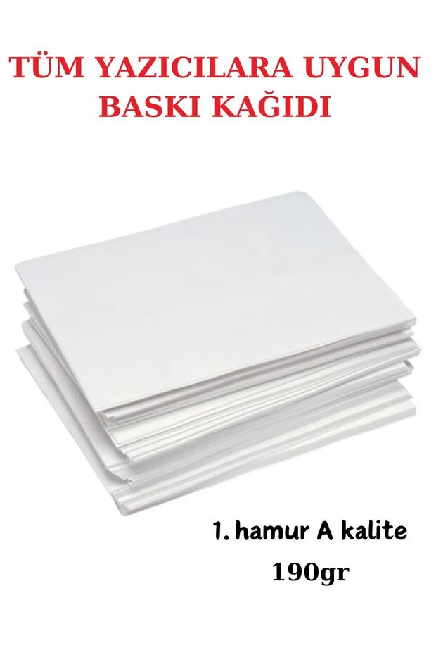 1.Hamur 10x15cm Baskı Kağıdı - 200 Adet - Davetiye Kağıdı - 190gr Kalın Kağıt - 1