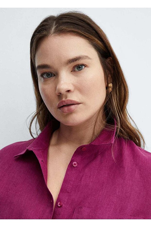 %100 keten gömlek - 8