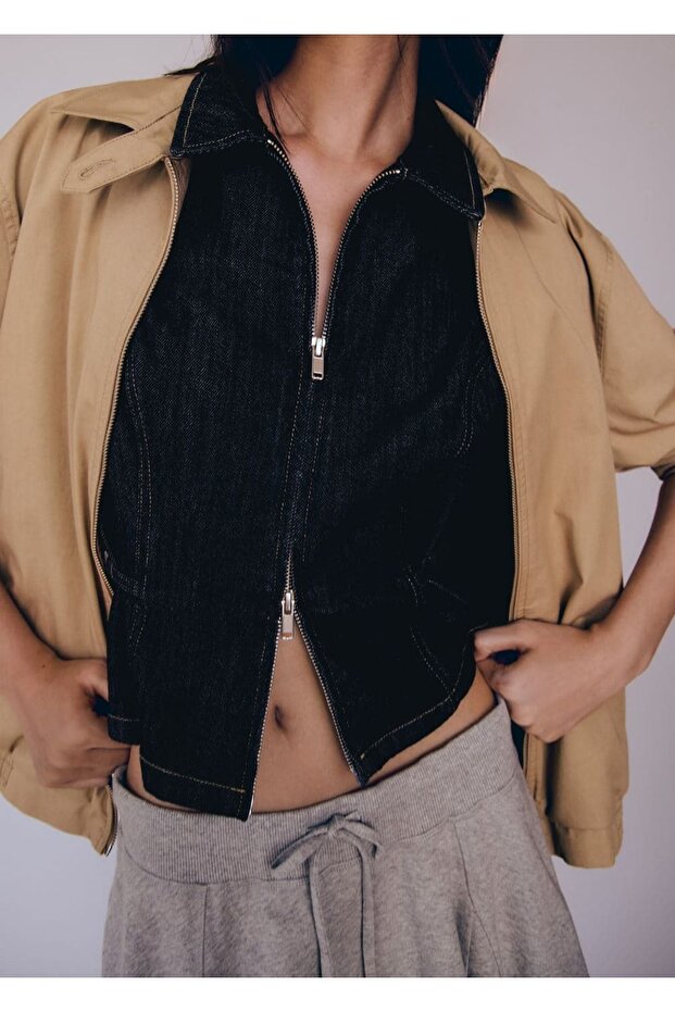 Bağ detaylı kısa etek - 4