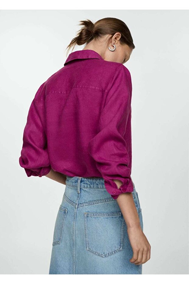 %100 keten gömlek - 4