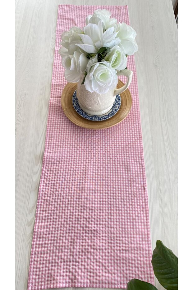 Gingham Pink Runner 40x140cm - 2