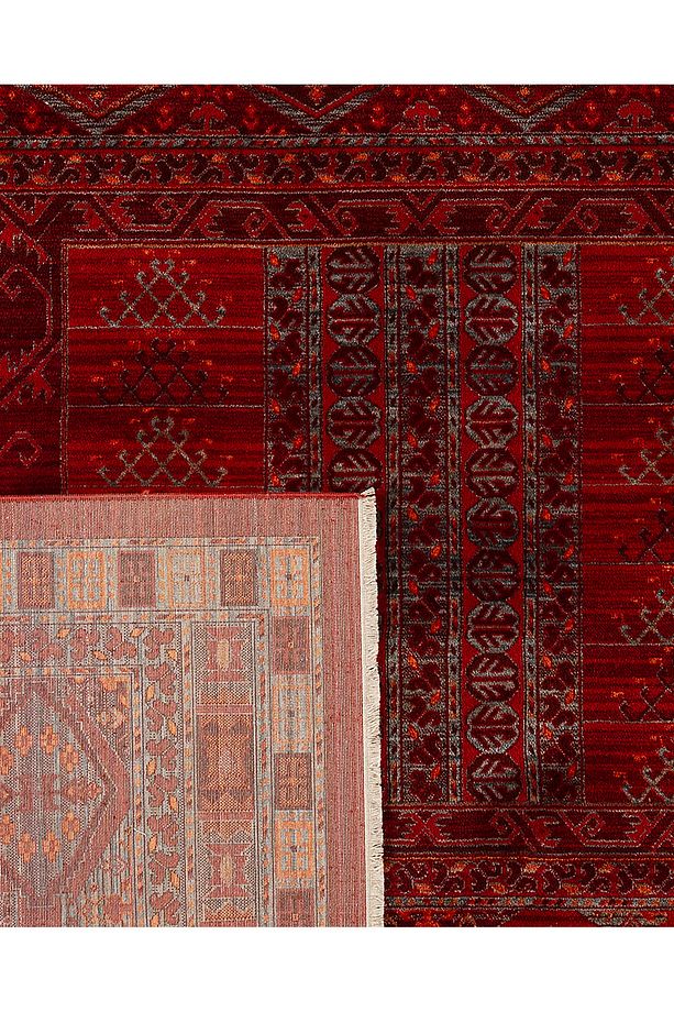 Clamecy Halı - Kırmızı - 155x225 cm - 2