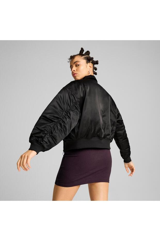Satin Bomber Jacket Kadın Ceket - 3
