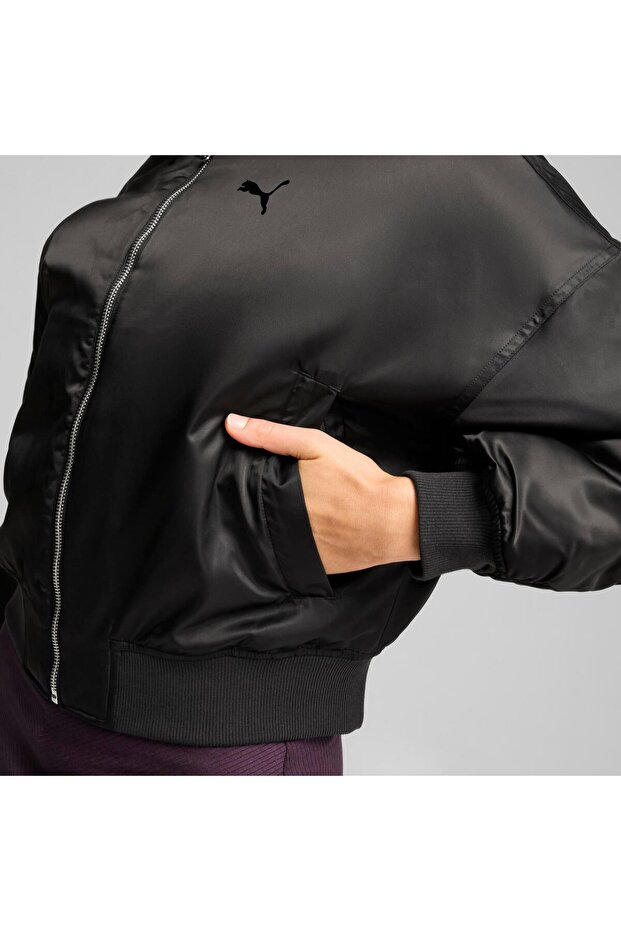 Satin Bomber Jacket Kadın Ceket - 7