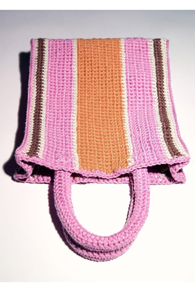 Kroşe shopper çanta - 3