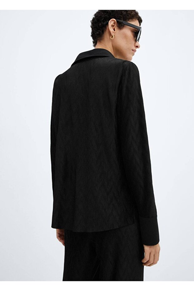 Dokulu düğmeli gömlek - 4