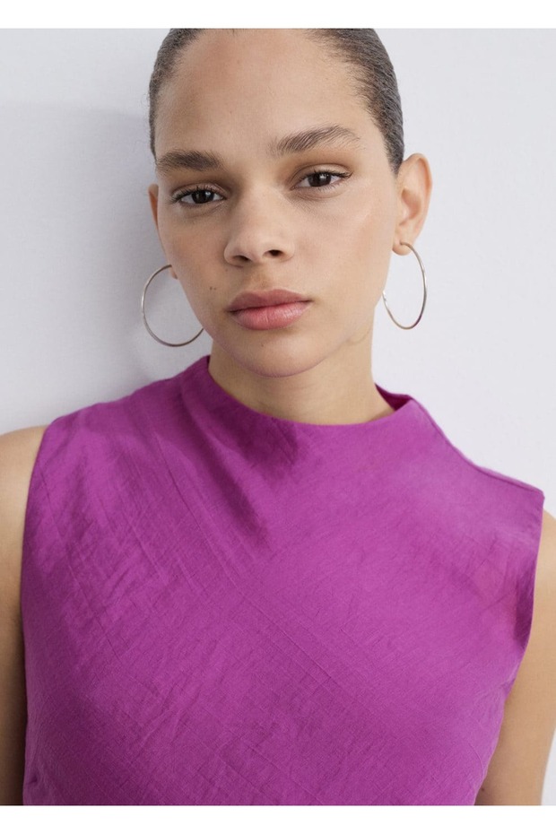 Lyocell midi elbise - 8