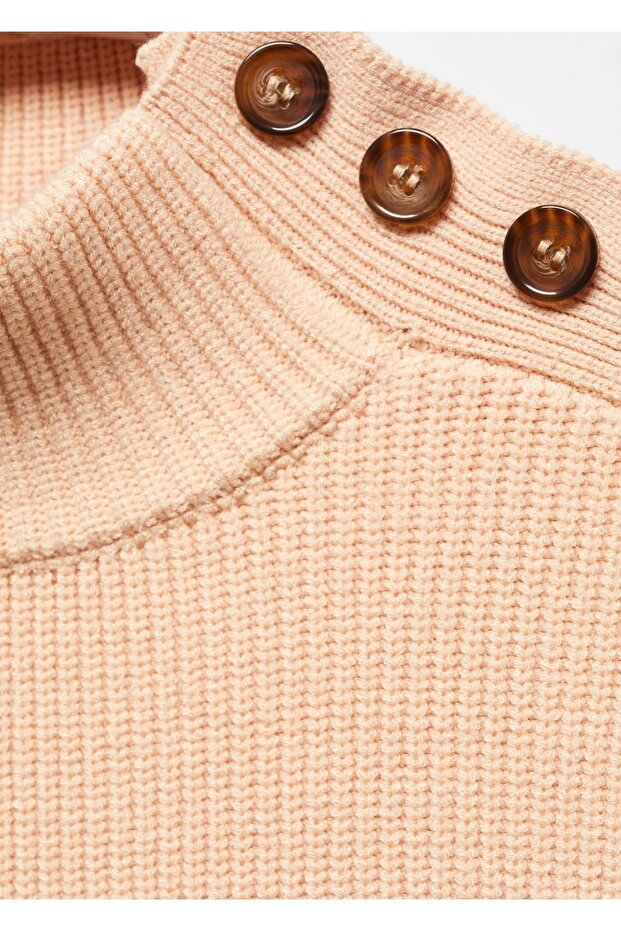 Gerippter Pullover – geknöpftes Schulterdesign - 5