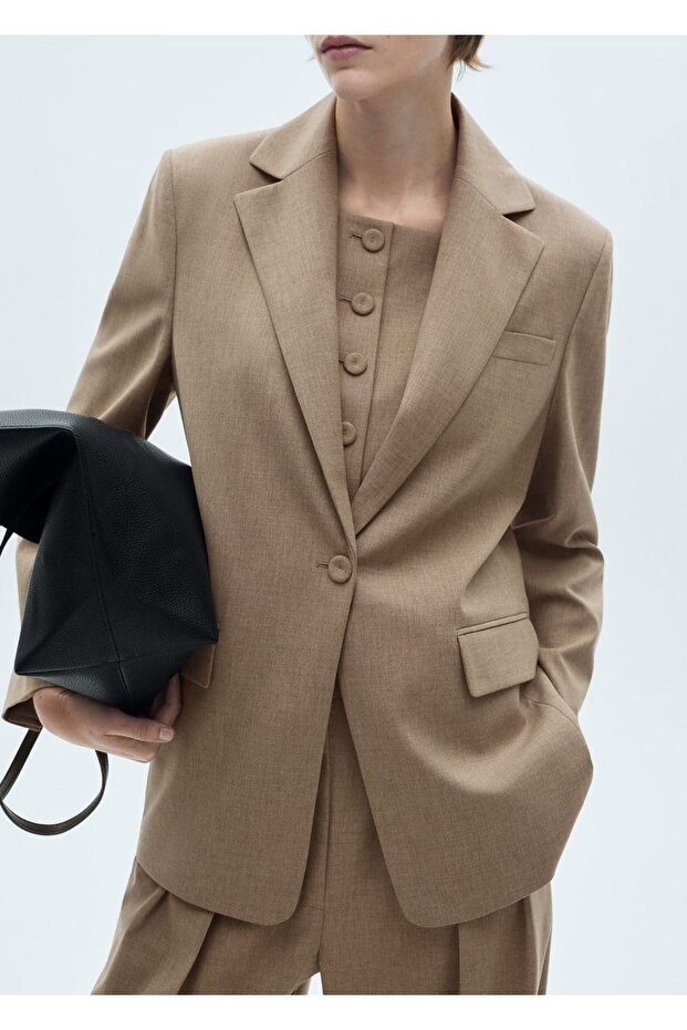 Yün kumaş blazer ceket - 1