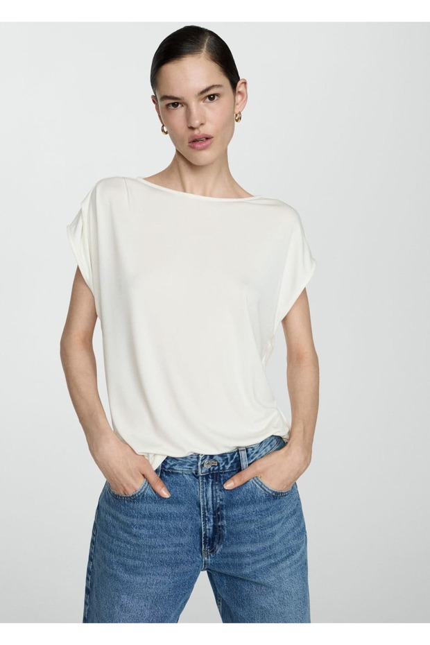 Kısa kollu oversize tişört - 1