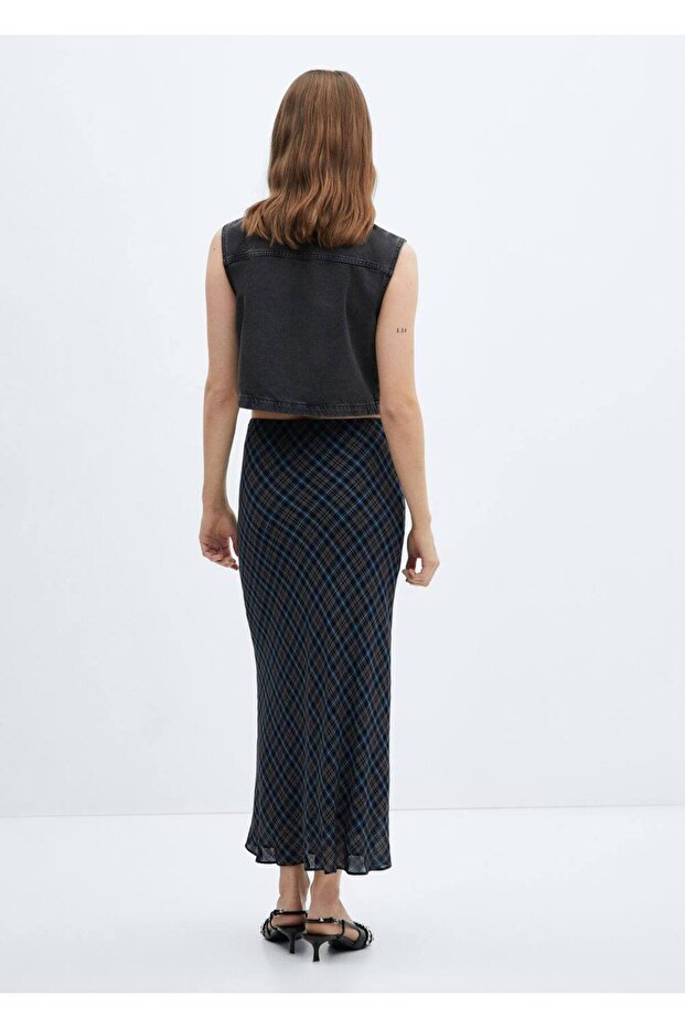 Crop denim yelek - 4