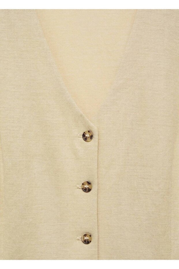 Düğmeli kısa elbise - 6