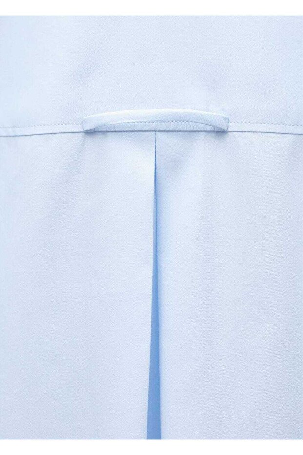 Geniş kesim poplin gömlek - 6