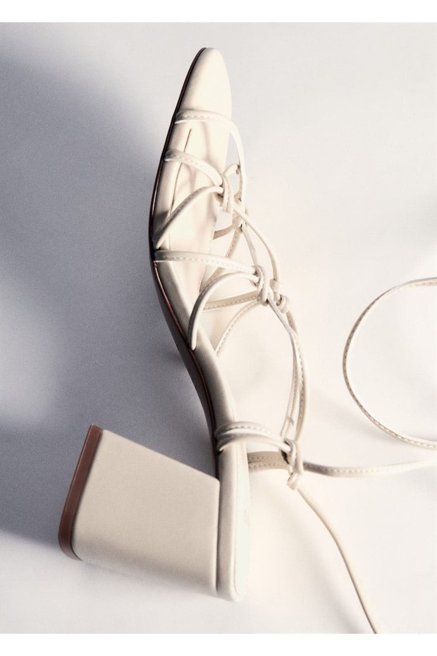 Örgü bantlı sandalet - 5