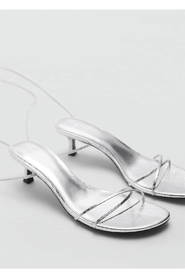Bantlı topuklu sandalet - 1
