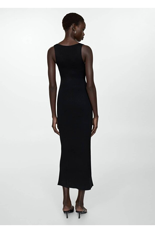 Askılı Triko Elbise - 4