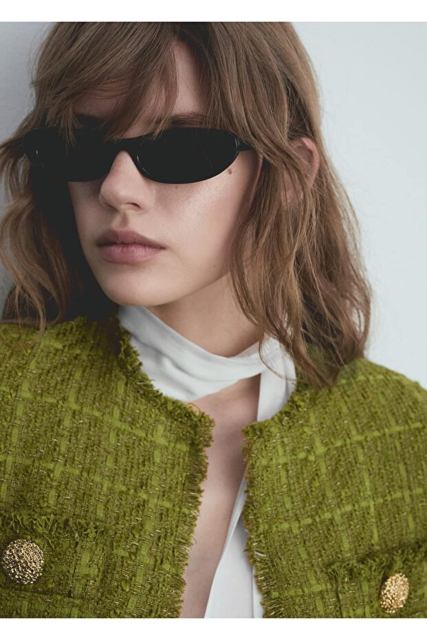 Düğmeleri taşlı tüvit ceket - 5