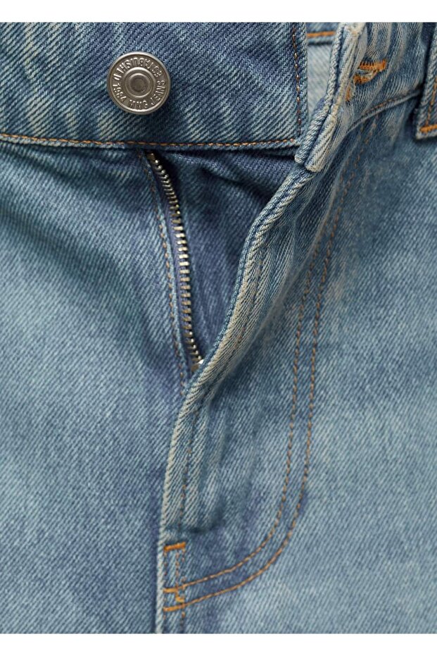 Bol kesim denim bermuda şort - 6