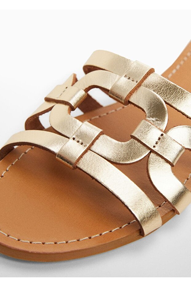 Deri bantlı sandalet - 4
