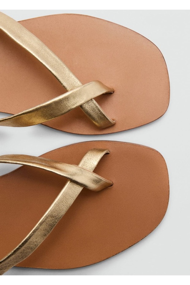 Deri bantlı sandalet - 4