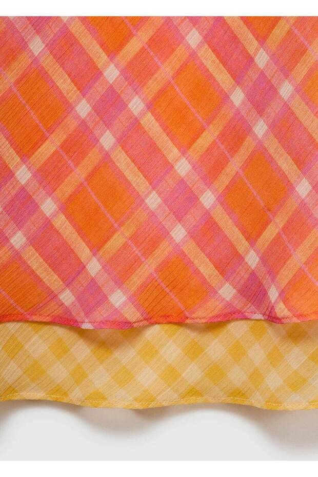 Karma desenli elbise - 5