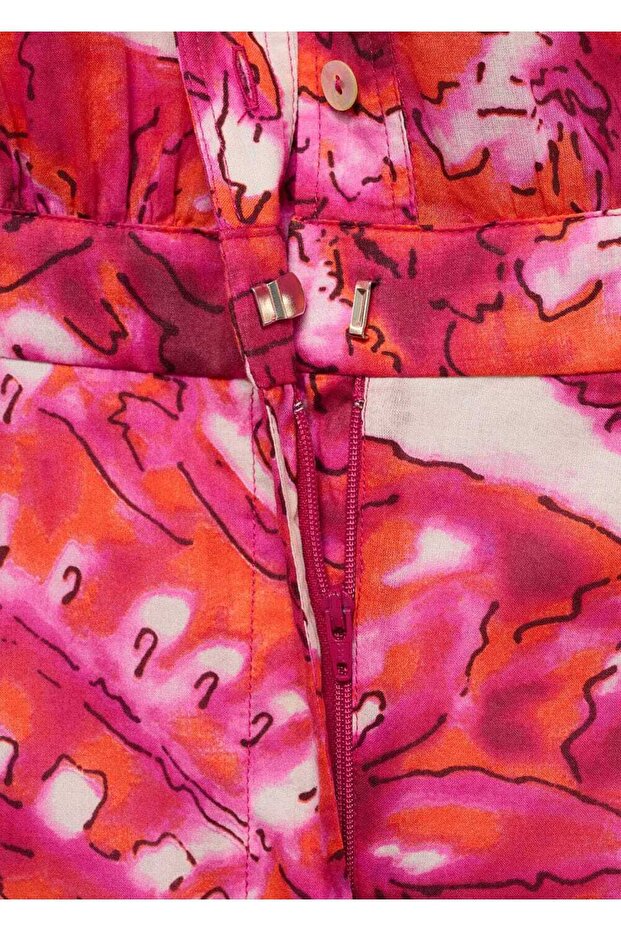 Desenli gömlek tulum - 5