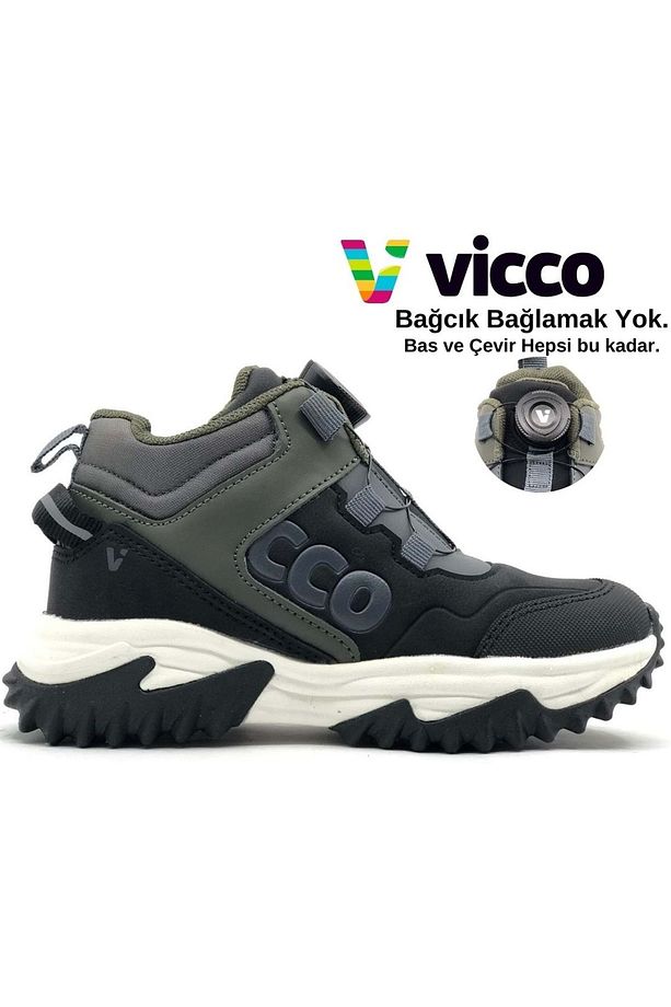 Luis Akıllı Bağcık Ortopedik Çocuk Bot Siyah - 1