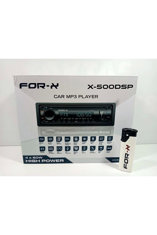 Teyp + For-x Çakmak – For-x X-500DSP 4x60w – 3 Amfi Çıkışlı Tesisat Teybi - 1