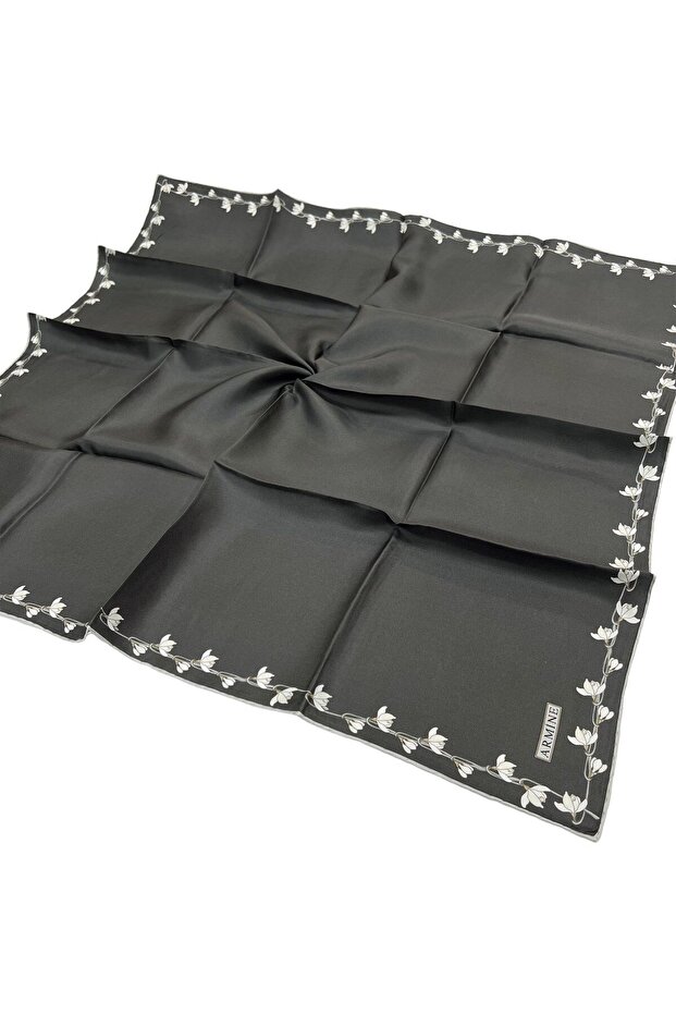 Silk Scarf Nostalgia - 8553-90 Dark Smoked Twill