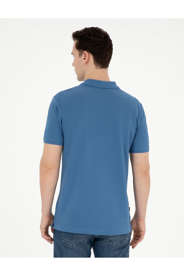 Koyu Mavi Regular Fit Basic Tişört 50280753-VR032 - 5