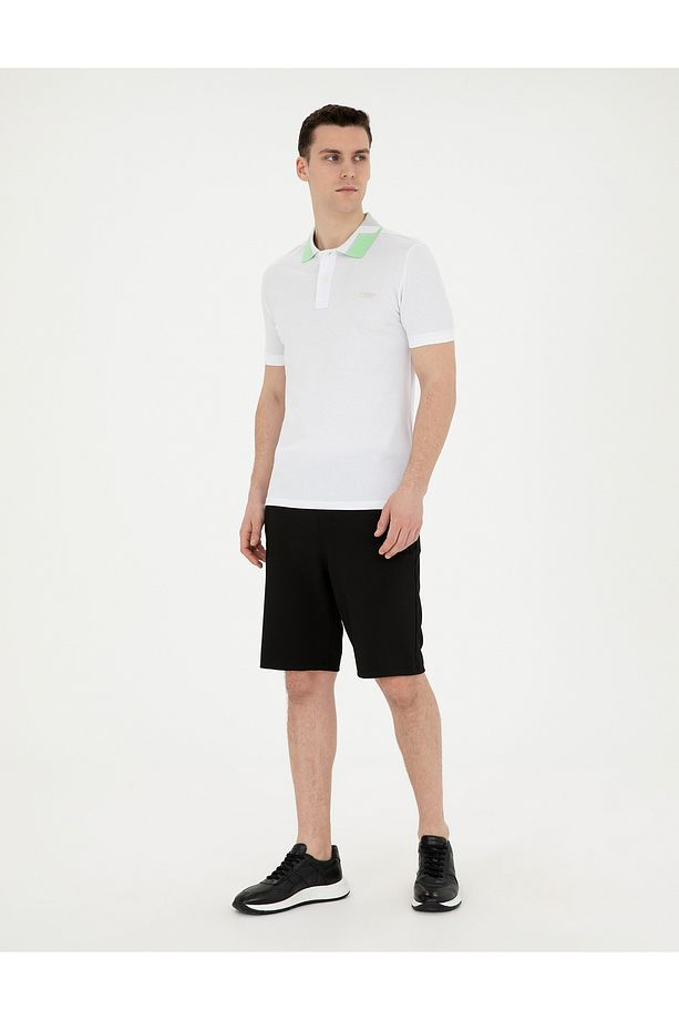 Siyah Regular Fit Örme Şort 50285211-VR046 - 3
