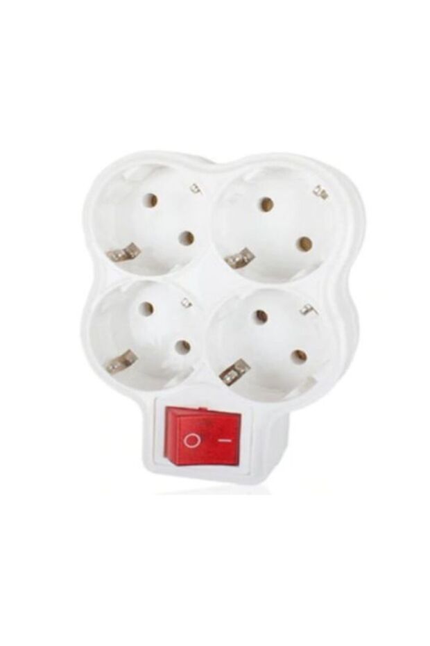 4-Piece Grounded Plug Socket Daisy - WITH KEY - 1