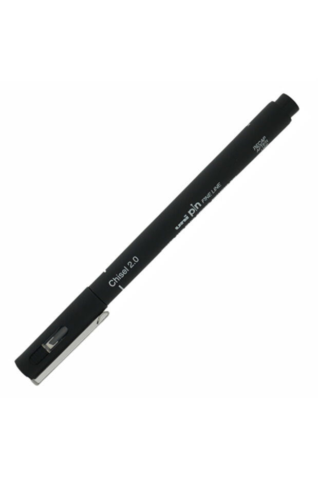 Uni-ball Pin CS2-200 أسود Cs2 طرف مقطوع بخط رفيع