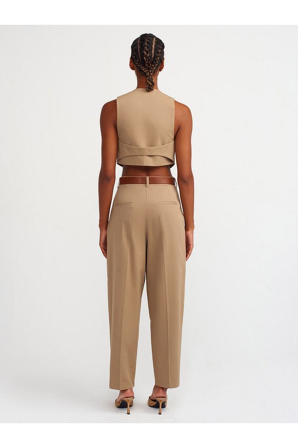 71527 Kemerli Chino Pantolon-Camel - 2