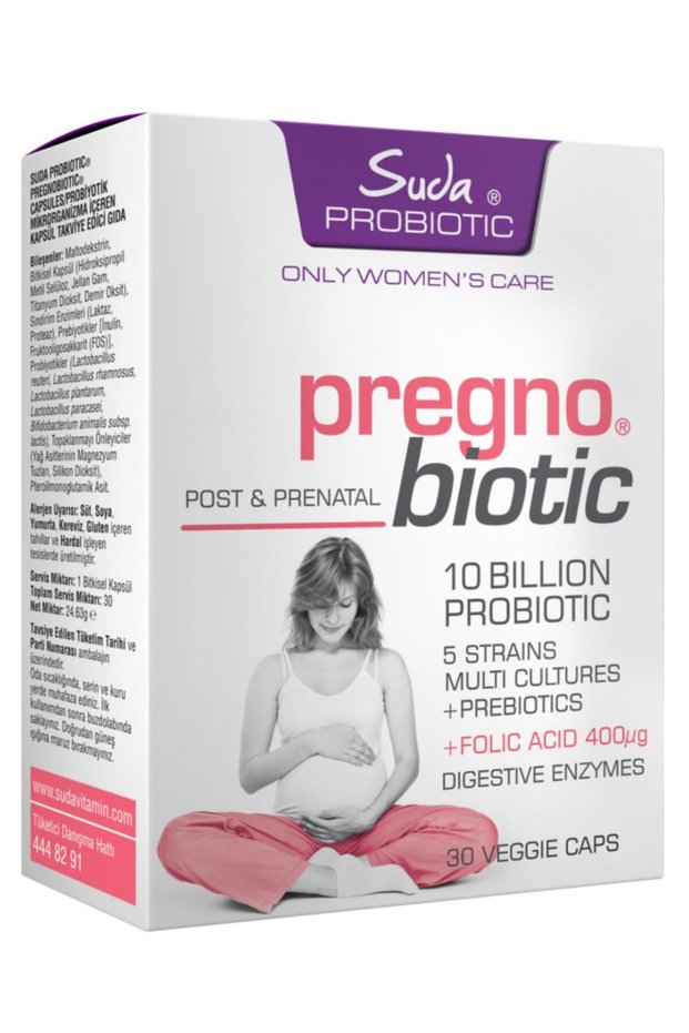 Suda Probiotic - 30 Capsules Pregnobiotic - Probiotic and Prebiotic